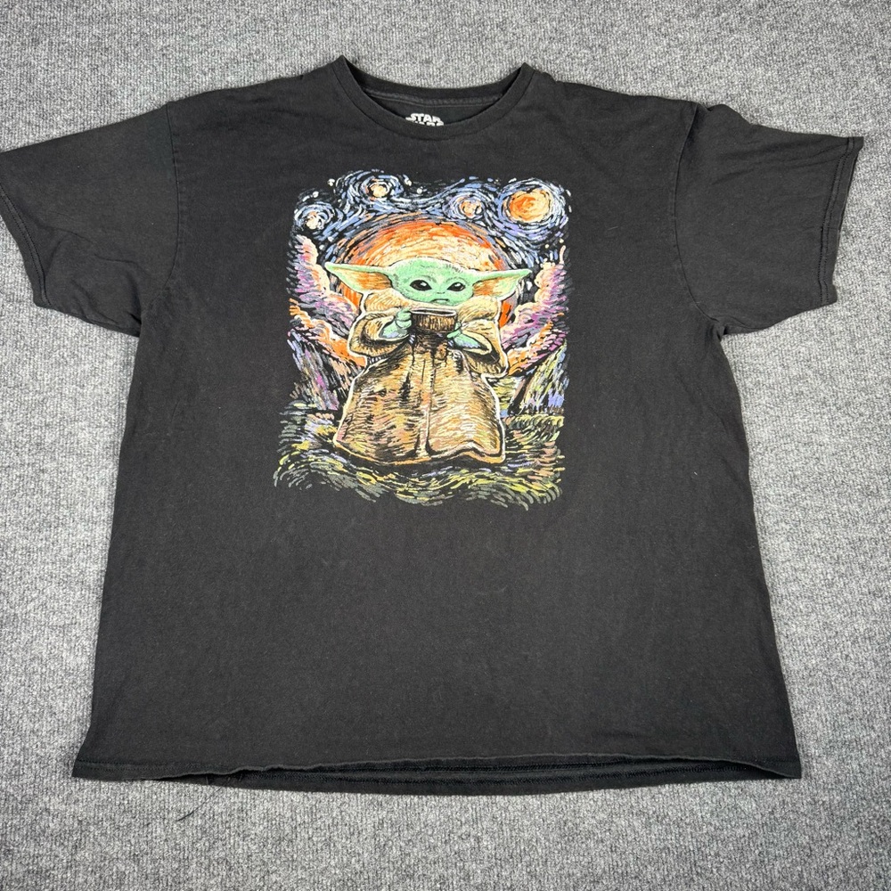 Star Wars Black Tee Baby Yoda‎ Graphic